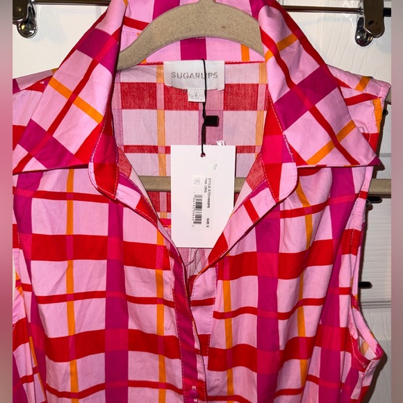 SugarLips Darvy Checker Cileah Collared Maxi Dress - Picture 4 of 5